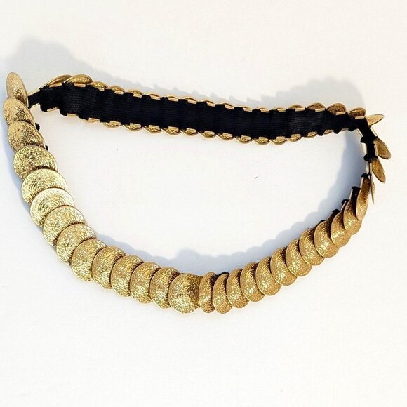 Vintage Gold Coin Belt Metal Statement‎ Stretch Boho Festival Tribal Disco